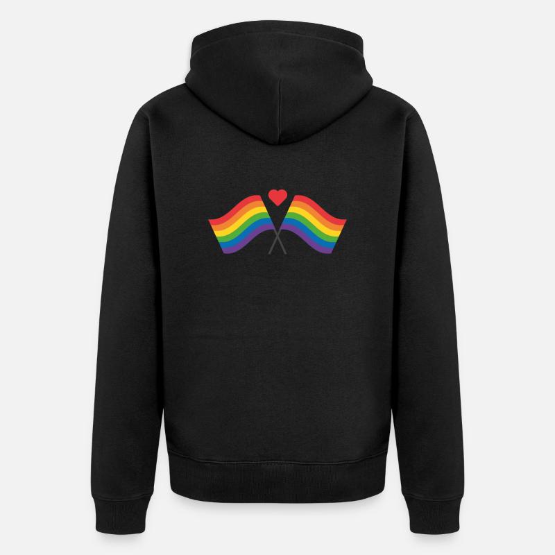 Rainbow flag - Veste à capuche bio Premium Unisexe - noir