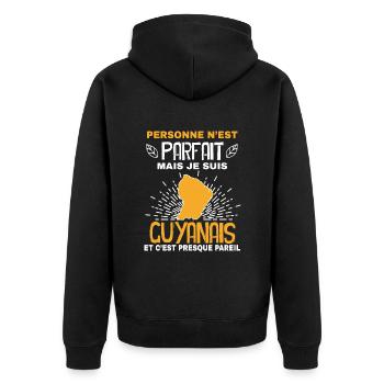 Mon Guyanais Est Parfait Cadeau Drôle Guyane - Veste à capuche bio Premium Unisexe - noir - Dos - Nico (187cm)