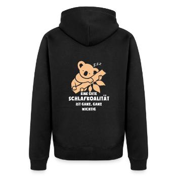 Chemise de sommeil Qualité du sommeil Drôle de cadeau Koala - Veste à capuche bio Premium Unisexe - noir - Dos - Nico (187cm)