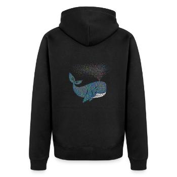 Fastnacht - Karneval - Karnewal - Wortspiel - Unisex Premium Bio Zip Hoodie - Schwarz - Hinten - Nico (187cm)