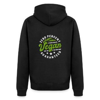 Grilling - Zero Percent Vegan - Meat Eaters - Unisex Premium Organic Zip Hoodie - black - Back - Nico (187cm)