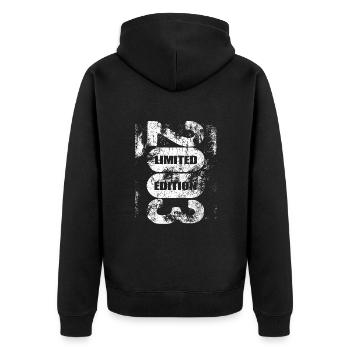 Limited Edition 2003 - Birthday - Vintage - Unisex Premium Organic Zip Hoodie - black - Back - Nico (187cm)