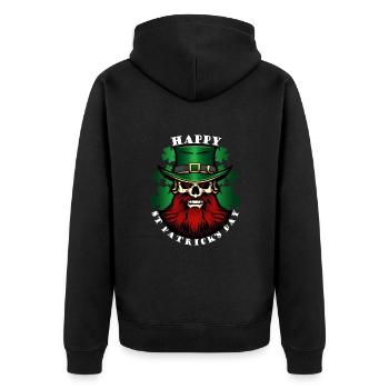 Bonne Saint-Patrick - Leprechaun - Shamrock - Veste à capuche bio Premium Unisexe - noir - Dos - Nico (187cm)