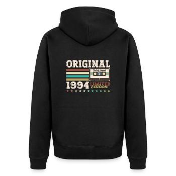 30e anniversaire Original août 1994 Cassette 1994 - Veste à capuche bio Premium Unisexe - noir - Dos - Nico (187cm)