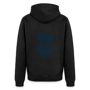 Vater von Ungeheuer fantastische Kinder - Unisex Premium Bio Zip Hoodie - Schwarz - Hinten - Nico (187cm)