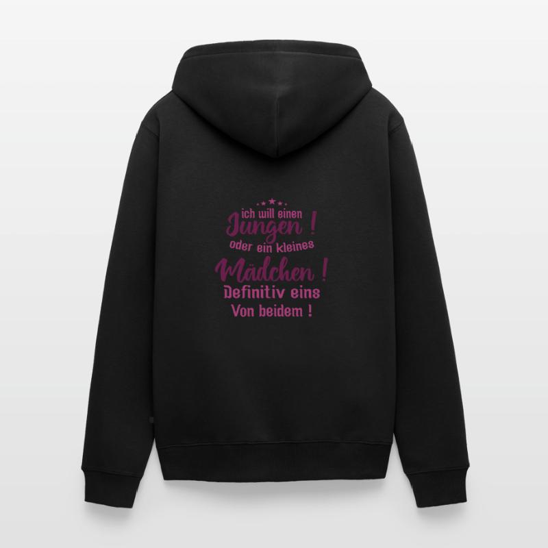 Kleiner Junge | ich will einen jungen oder ein Unisex Premium Bio Zip Hoodie