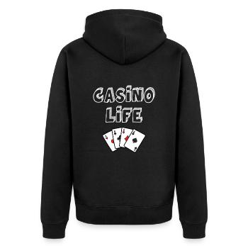 Casino Life - Veste à capuche bio Premium Unisexe - noir - Dos - Nico (187cm)
