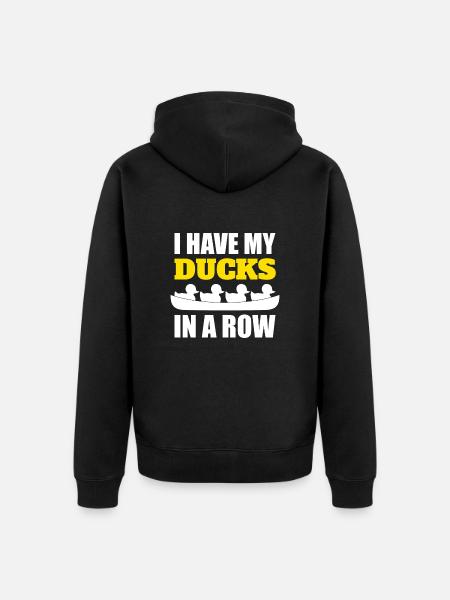 Rowing Crew Funny Rowing - Unisex Premium Organic Zip Hoodie - black