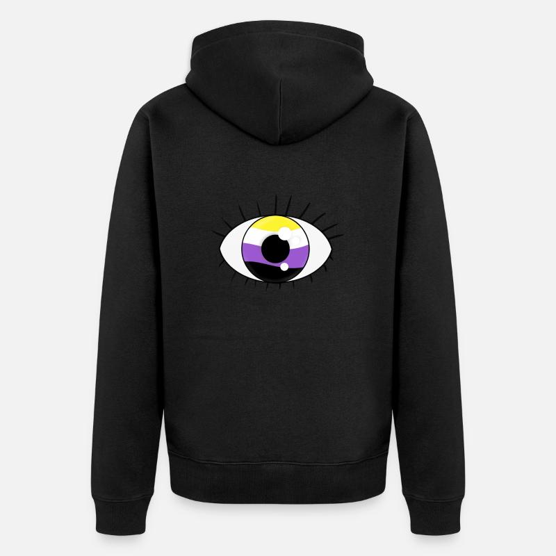 Eye non binary - Veste à capuche bio Premium Unisexe - noir