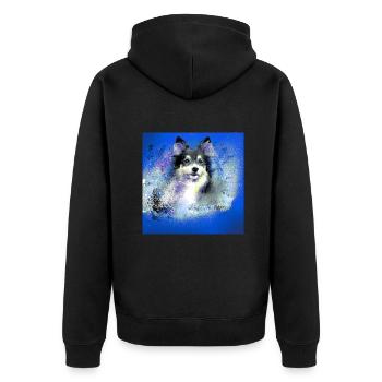 sheltie, Sheltie, chien, graffiti, peinture, colley, aqu - Veste à capuche bio Premium Unisexe - noir - Dos - Nico (187cm)