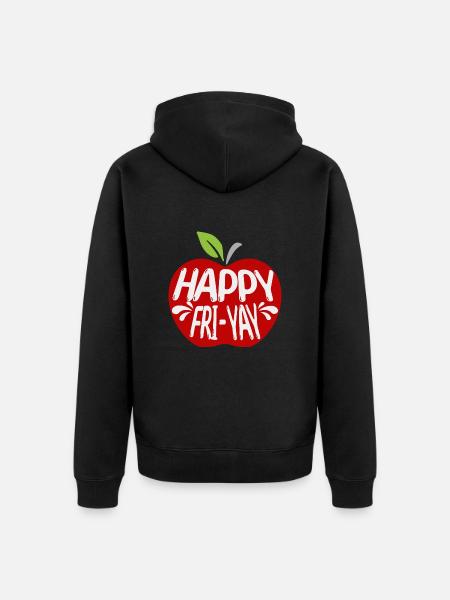 Humor Friday Teacher Weekend - Unisex Premium Organic Zip Hoodie - black