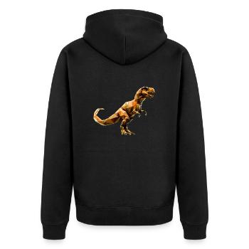 Dinosaure Tyrannosaurus Polygon T-Rex - Veste à capuche bio Premium Unisexe - noir - Dos - Nico (187cm)
