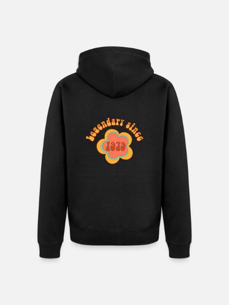Legendary since 1979 Birthday Retro - Unisex Premium Organic Zip Hoodie - black