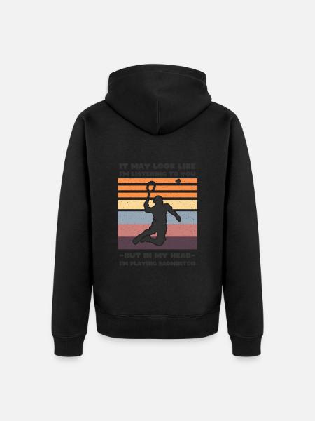 Badminton (In-My-Head-Edition) - Unisex Premium Organic Zip Hoodie - black