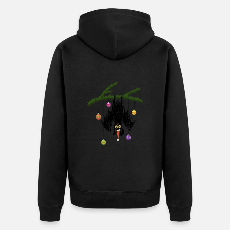 Chauve-souris de Noël - Veste à capuche bio Premium Unisexe - noir