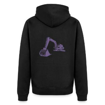 Silhouette de pelle, conception précise pour - Veste à capuche bio Premium Unisexe - noir - Dos - Nico (187cm)