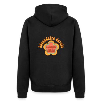 Legendär Seit Dezember 1973 Geboren Geburtstag - Unisex Premium Bio Zip Hoodie - Schwarz - Hinten - Nico (187cm)