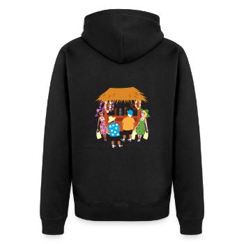 Touristes Tiki Shopping - Veste à capuche bio Premium Unisexe - noir - Dos - Nico (187cm)