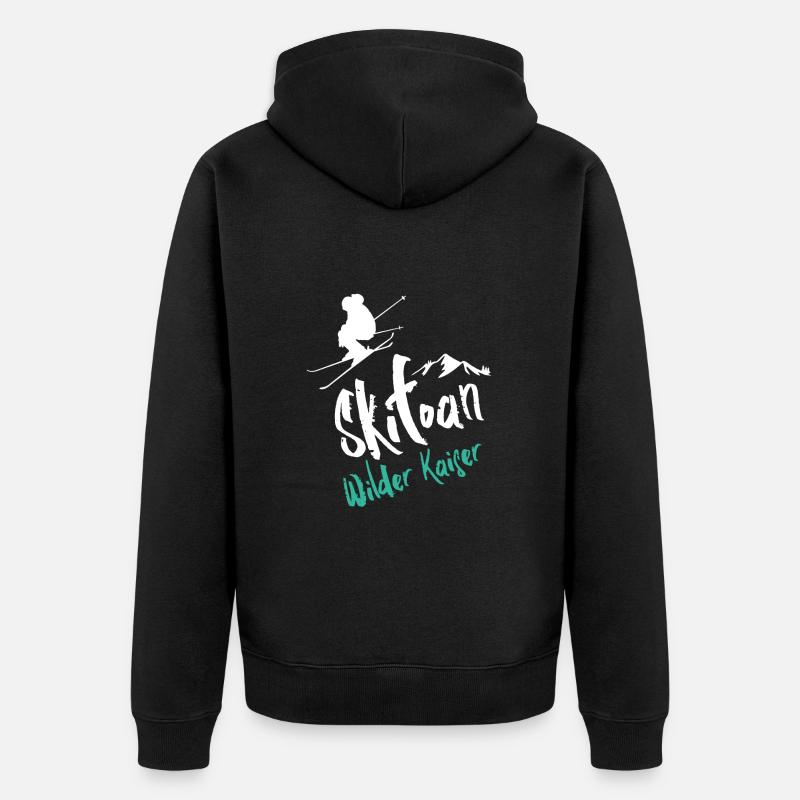 Ski Wilder Kaiser - Veste à capuche bio Premium Unisexe - noir
