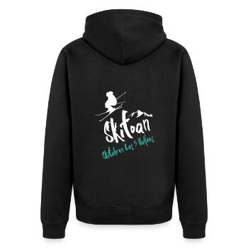 Skier Les 3 Vallées - Veste à capuche bio Premium Unisexe - noir - Dos - Nico (187cm)