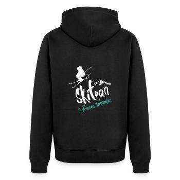 Ski 3 Dolomites de Zinnen - Veste à capuche bio Premium Unisexe - noir - Dos - Nico (187cm)