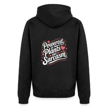 Végétarien Végétalien Végétarien Végétarien - Veste à capuche bio Premium Unisexe - noir - Dos - Nico (187cm)