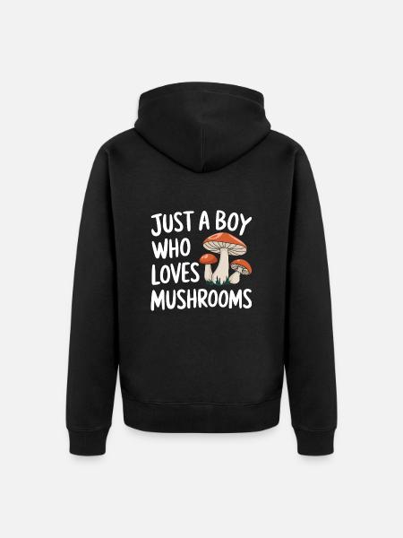 Champignons Champignons Champignon Champignon - Veste à capuche bio Premium Unisexe - noir