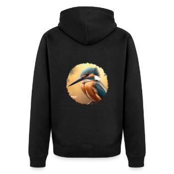 Les martins-pêcheurs colorés vivent sur des rivières claires - Veste à capuche bio Premium Unisexe - noir - Dos - Nico (187cm)