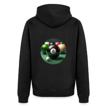 Le billard est un jeu de précision passionnant - Veste à capuche bio Premium Unisexe - noir - Dos - Nico (187cm)