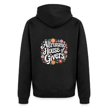 Altruisme Don désintéressé Donner d’école - Veste à capuche bio Premium Unisexe - noir - Dos - Nico (187cm)