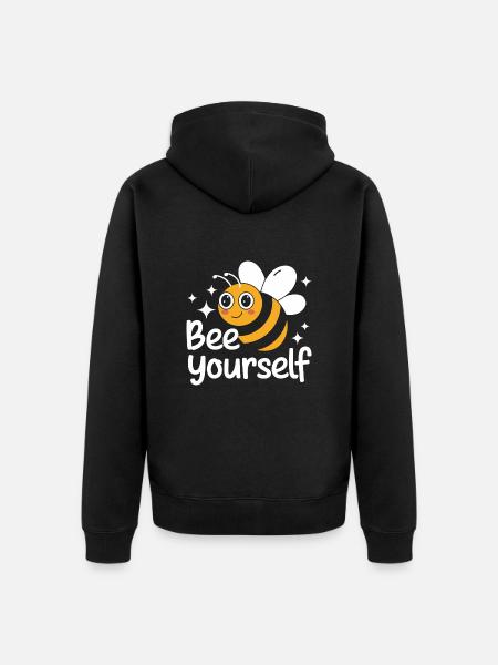 honey bee beekeeper bees bee - Unisex Premium Organic Zip Hoodie - black