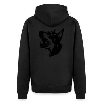 CHIEN - Veste à capuche bio Premium Unisexe - noir - Dos - Nico (187cm)