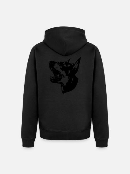 HUND - Unisex Premium Bio Zip Hoodie - Schwarz