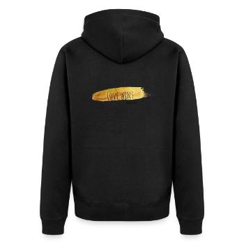 Love Always Wins - Unisex Premium Bio Zip Hoodie - Schwarz - Hinten - Nico (187cm)