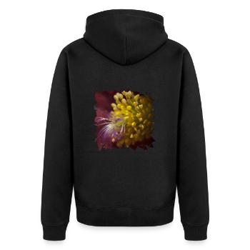 La fleur de pasque est utilisée en médecine populaire - Veste à capuche bio Premium Unisexe - noir - Dos - Nico (187cm)