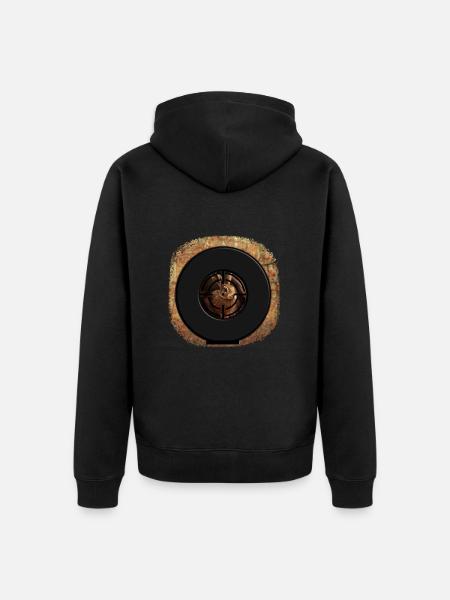 Hare in a hunter's scope - Unisex Premium Organic Zip Hoodie - black