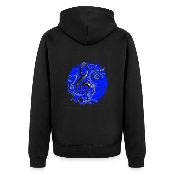 La clef fait partie de la notation musicale - Veste à capuche bio Premium Unisexe - noir - Dos - Nico (187cm)