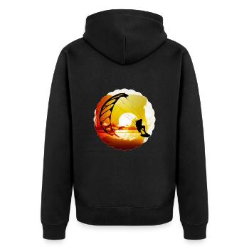 Kitesurfing is a great sport - Unisex Premium Organic Zip Hoodie - black - Back - Nico (187cm)