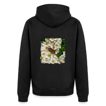 List-Spinnen sind eine Spinnenart in Gärten - Unisex Premium Bio Zip Hoodie - Schwarz - Hinten - Nico (187cm)