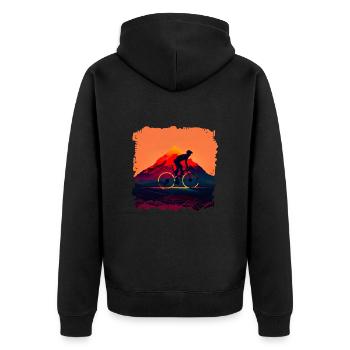 Le cyclisme sur route est une passion pour beaucoup - Veste à capuche bio Premium Unisexe - noir - Dos - Nico (187cm)