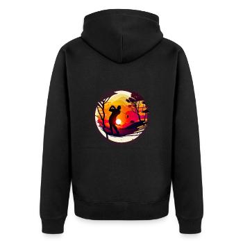 Golf is a passion for many people - Unisex Premium Organic Zip Hoodie - black - Back - Nico (187cm)