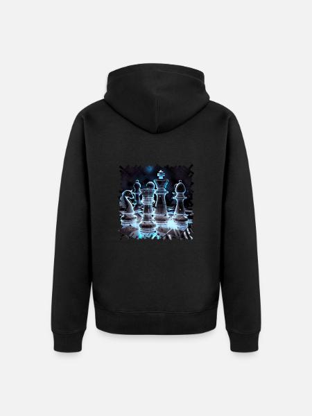 Chess is a lifelong passion - Unisex Premium Organic Zip Hoodie - black
