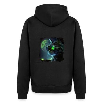 Les chats n’ont pas besoin d’un appareil de vision nocturne - Veste à capuche bio Premium Unisexe - noir - Dos - Nico (187cm)