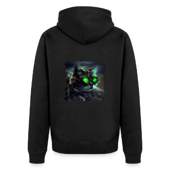 Les chats ont une vision nocturne naturelle - Veste à capuche bio Premium Unisexe - noir - Dos - Nico (187cm)