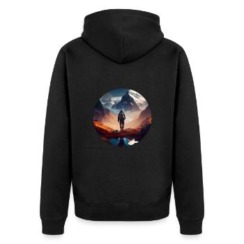 Randonnées en montagne - Veste à capuche bio Premium Unisexe - noir - Dos - Nico (187cm)
