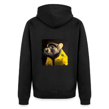 Rats in explosive ordnance disposal service - Unisex Premium Organic Zip Hoodie - black - Back - Nico (187cm)