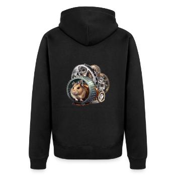 Une invention révolutionnaire pour la production d’énergie - Veste à capuche bio Premium Unisexe - noir - Dos - Nico (187cm)