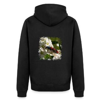 The bee beetle or beewolf is a predatory insect - Unisex Premium Organic Zip Hoodie - black - Back - Nico (187cm)