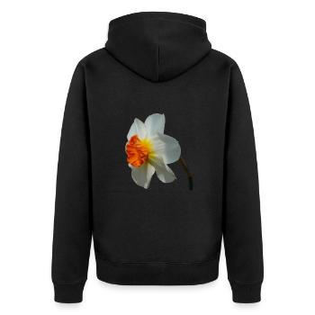 La jonquille est une fleur printanière - Veste à capuche bio Premium Unisexe - noir - Dos - Nico (187cm)