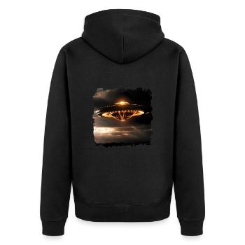 US government shows videos of UFOs - Unisex Premium Organic Zip Hoodie - black - Back - Nico (187cm)